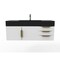 Castello Usa Amazon 48" Wall Mounted White Vanity With Black Top And Gold Handles CB-MC-48W-GLD-2056-BL - alternate 1